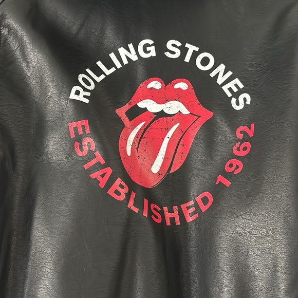 Zara Boy Rolling Stone Faux Leather Jacket - Picture 3 of 7